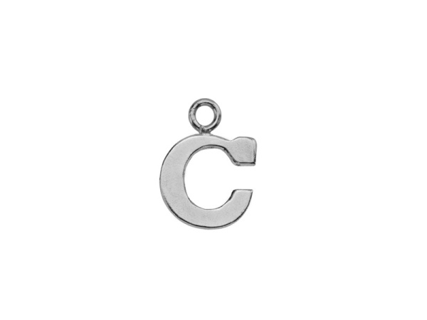 Sterling Silver Alphabet Charm ~ C