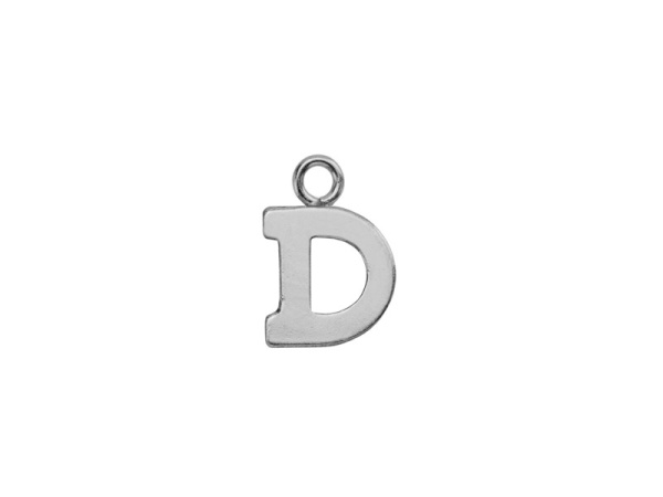 Sterling Silver Alphabet Charm ~ D