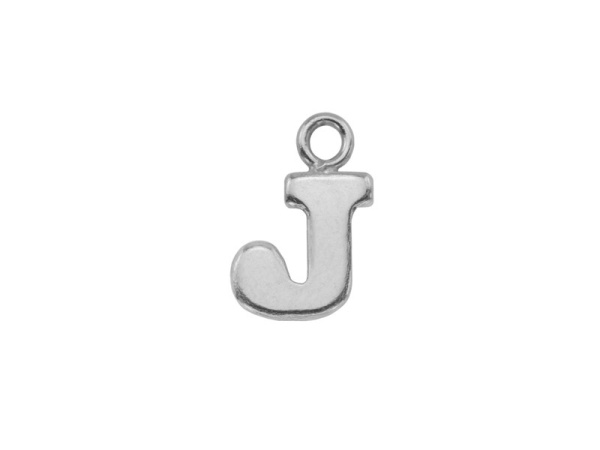 Sterling Silver Alphabet Charm ~ J