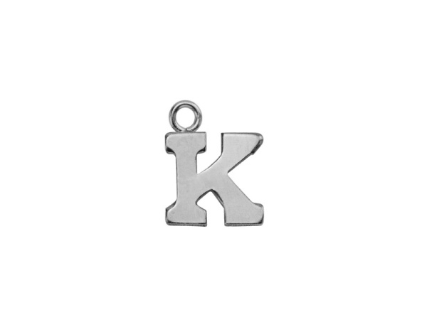 Sterling Silver Alphabet Charm ~ K