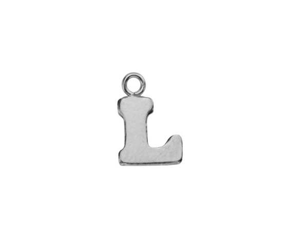 Sterling Silver Alphabet Charm ~ L
