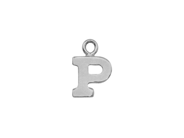 Sterling Silver Alphabet Charm ~ P