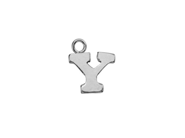 Sterling Silver Alphabet Charm ~ Y