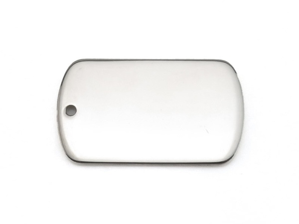 Sterling Silver Rectangle Tag 31.5mm