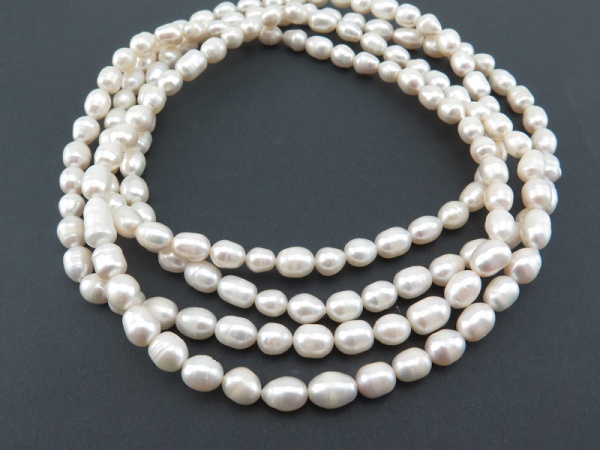 Freshwater Pearl Ivory Rice Beads 10-11mm ~ 16'' Strand