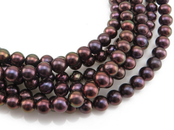 Freshwater Pearl Brown Off-Round Beads 7mm ~ 15.5'' Strand