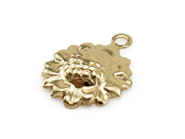 Gold Filled Sunflower Charm 11.5mm