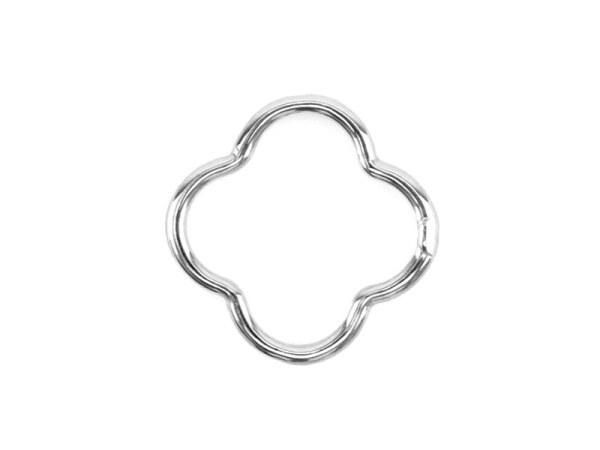 Sterling Silver Clover Connector 10.5mm