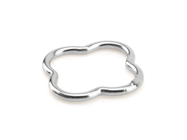 Sterling Silver Clover Connector 10.5mm