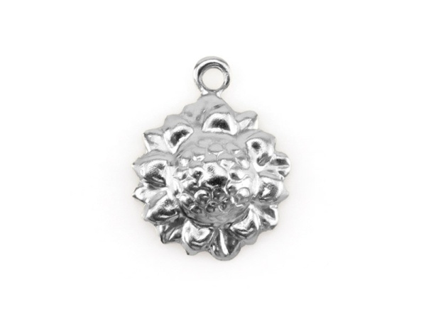 Sterling Silver Sunflower Charm 11.5mm