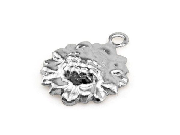 Sterling Silver Sunflower Charm 11.5mm