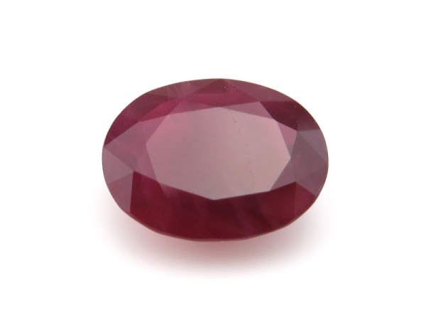 Ruby Faceted Oval 9mm x 7mm