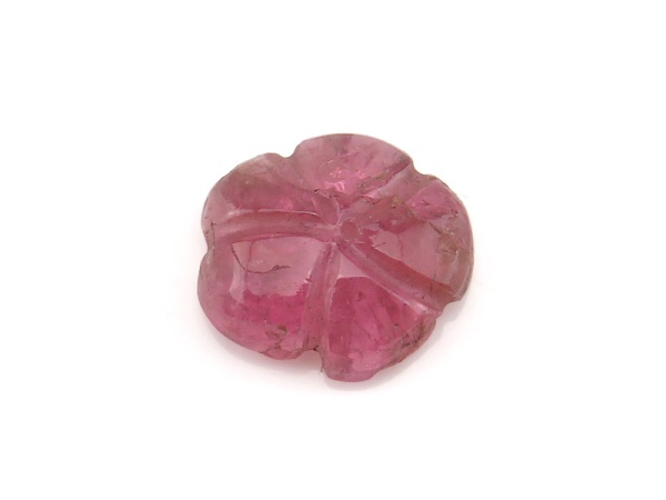 Pink Tourmaline Carved Flower Bead 13.75mm