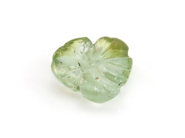 Green Tourmaline Carved Flower Bead 15.75mm