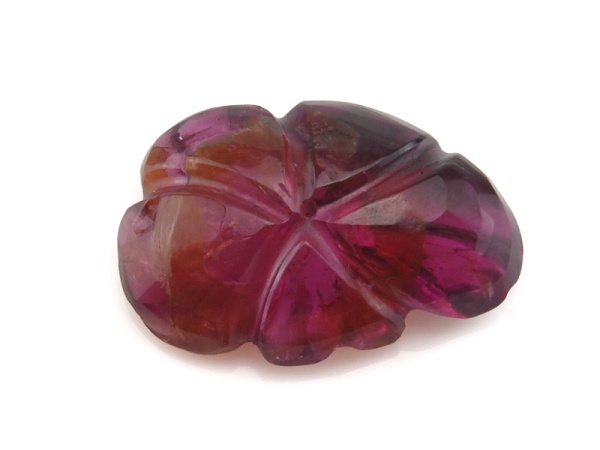 Pink Tourmaline Carved Flower Bead 17.75mm