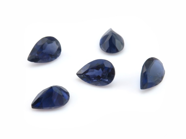 Iolite Faceted Pear 9mm x 6mm