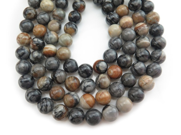 Picasso Jasper Smooth Round Beads 12mm ~ 16'' Strand