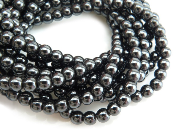 Hematite Smooth Round Beads 4mm ~ 16'' Strand