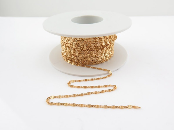 Gold Filled Oval Starburst Chain 4.15mm x 2.5mm ~ by the Foot