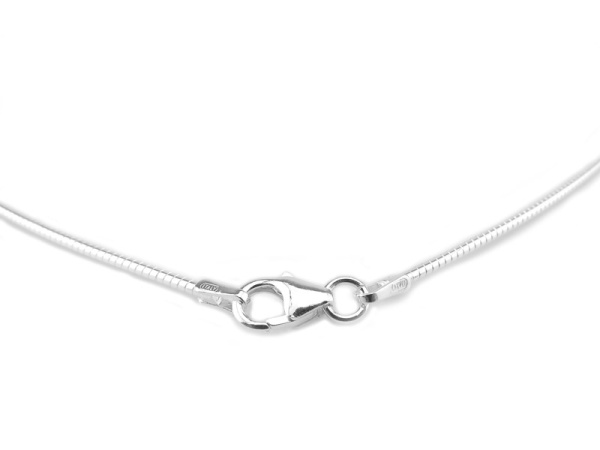 Sterling Silver Omega Chain (1.25mm) Necklace with Lobster Clasp ~ 18''