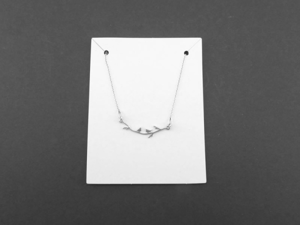 Necklace Display Cards ~ White ~ Pack of 10