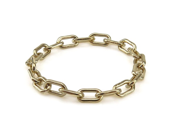 Gold Filled Drawn Cable Chain Ring ~ Extra Large