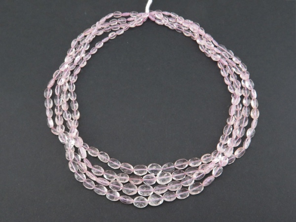 AA Morganite Faceted Oval Beads 6-10mm ~ 16'' Strand