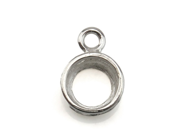 Sterling Silver Bezel Pendant with Loop 6mm