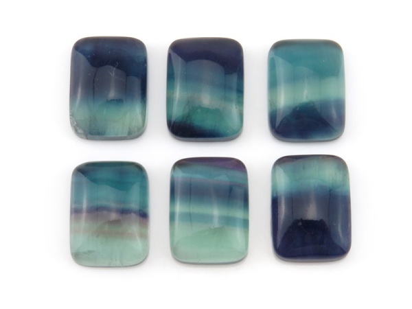 Fluorite Rectangle Cabochon 16.25mm x 12mm