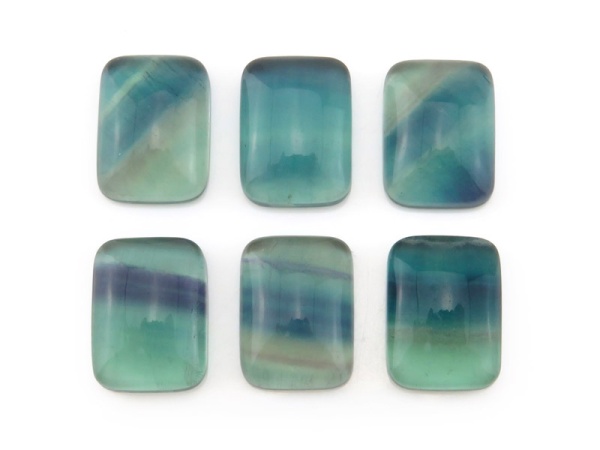 Fluorite Rectangle Cabochon 16.25mm x 12mm