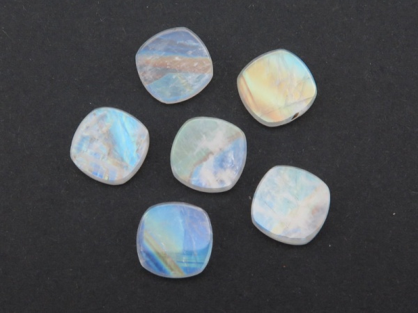 Rainbow Moonstone Cushion Cabochon 10mm