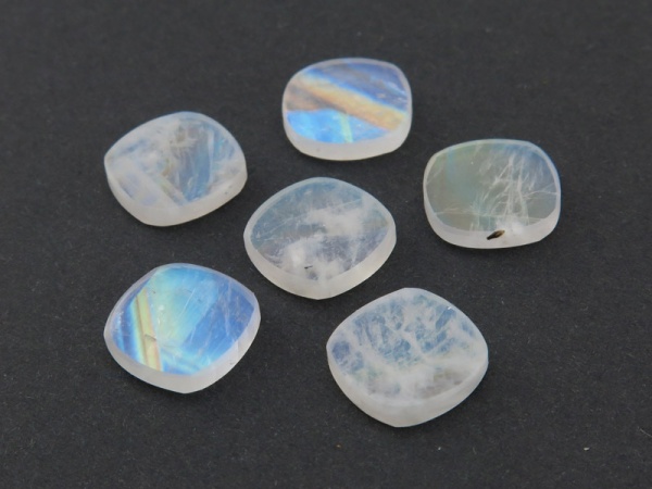 Rainbow Moonstone Cushion Cabochon 10mm