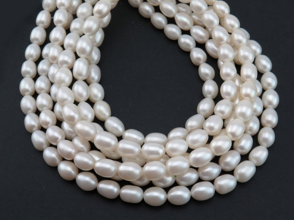 Freshwater Pearl Ivory Rice Beads 10.5-11.5mm ~ 16'' Strand