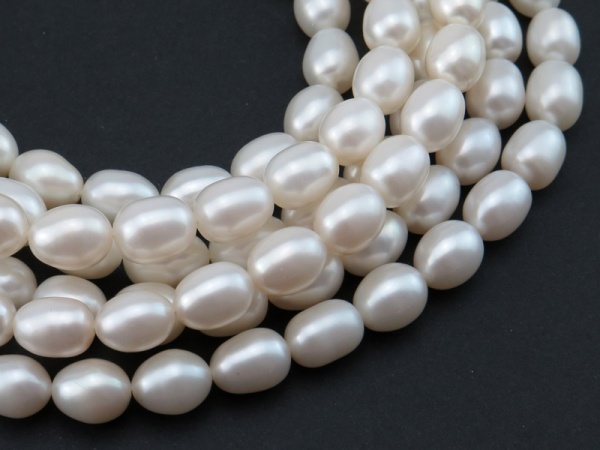 Freshwater Pearl Ivory Rice Beads 10.5-11.5mm ~ 16'' Strand