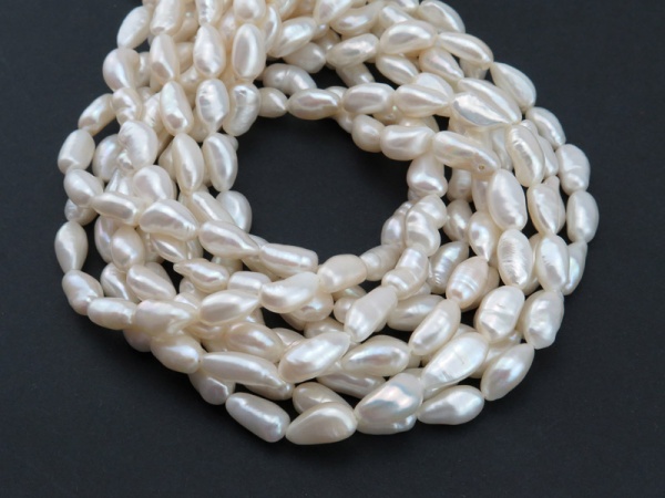 Freshwater Pearl Ivory Long Nugget Beads 11-17.5mm ~ 16'' Strand