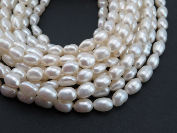 Freshwater Pearl Ivory Nugget Beads 7.5-9mm ~ 16'' Strand