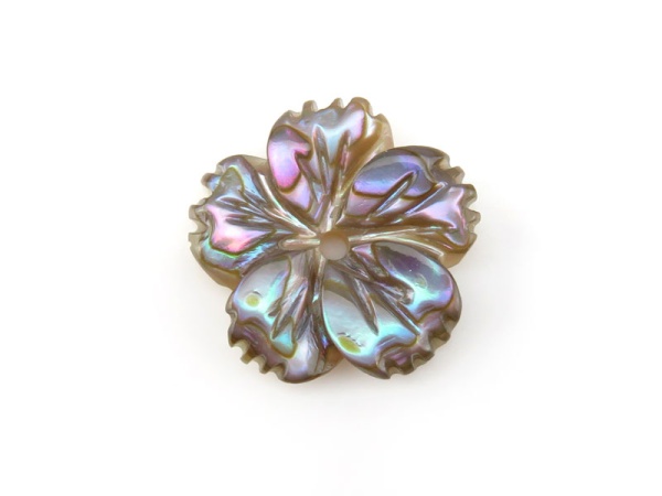 Abalone Shell Flower Bead 10.5mm ~ SINGLE