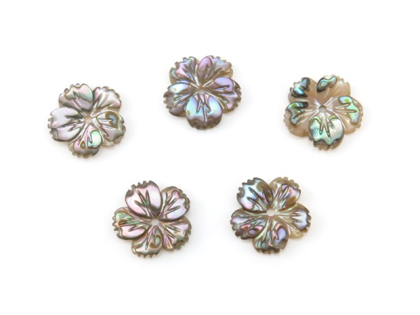 Abalone Shell Flower Bead 10.5mm ~ SINGLE