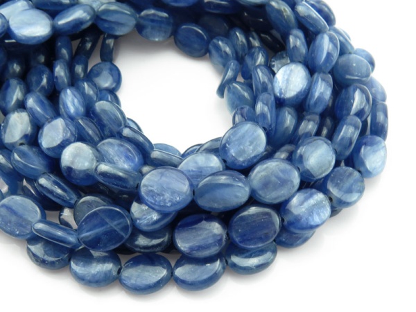 Kyanite Smooth Oval Beads 10mm x 8mm ~ 16'' Strand