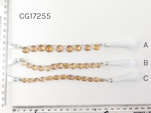 AAA Champagne Citrine Mixed Cut Strands