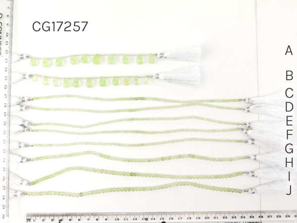 Prehnite Mixed Cut Strands