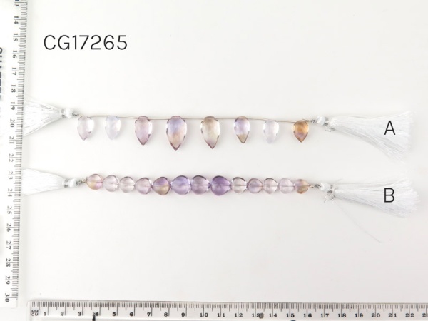 AA Ametrine Mixed Cut Strands