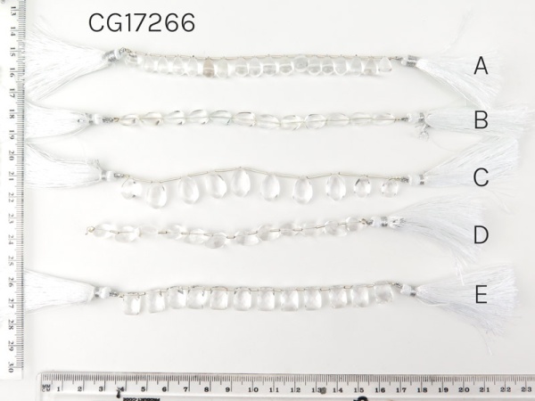 AAA Crystal Quartz Mixed Cut Strands