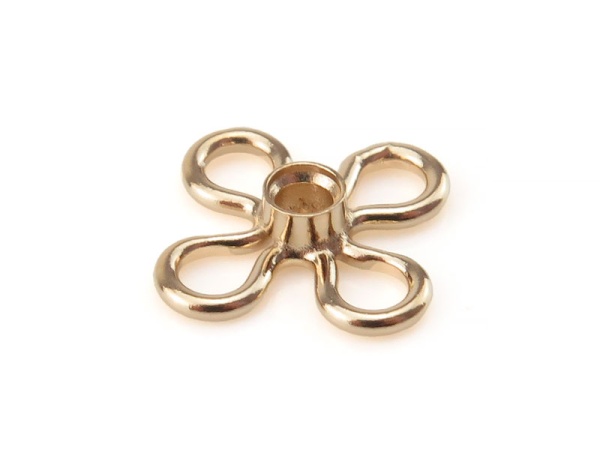 Gold Filled Flower Connector with Bezel Setting 10mm