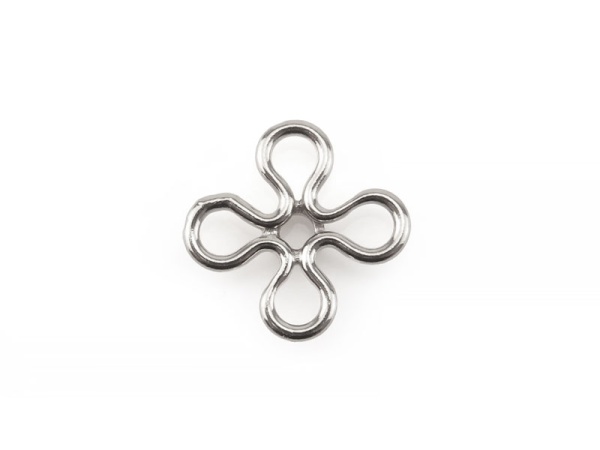 Sterling Silver Flower Connector with Bezel Setting 10mm