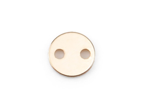 Gold Filled Circle Tag Connector 4mm