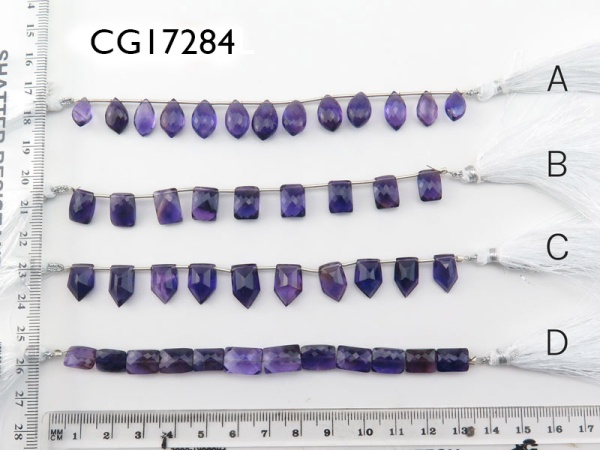 AA+ Amethyst Mixed Cut Strands