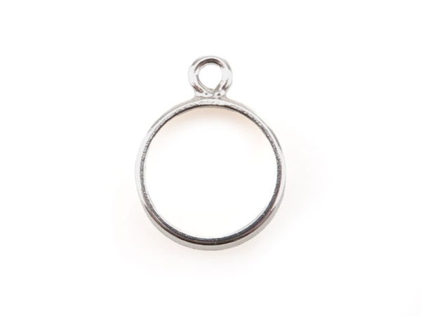 Sterling Silver Bezel Pendant 6mm