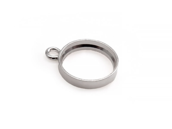 Sterling Silver Bezel Pendant 6mm