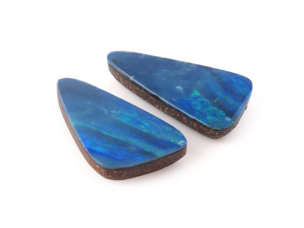 Australian Opal Doublet 17.25mm ~ PAIR